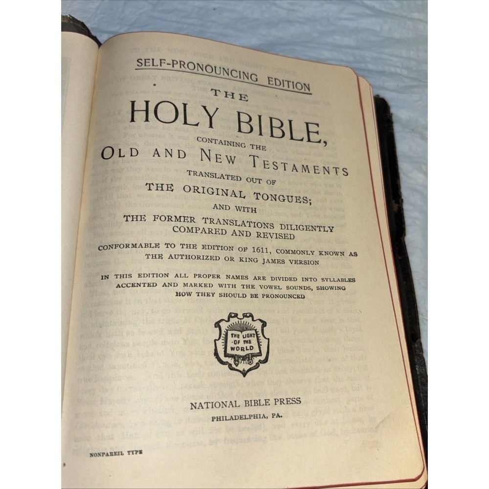 Antique 1922 National Bible Press Illustrated King James Bible Maps Concordance - Picture 8 of 16